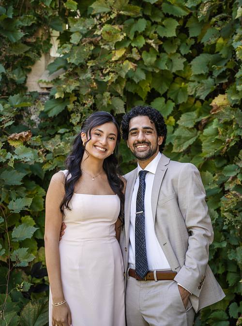 Engagement session in Ottawa — couple laughing together in a park setting