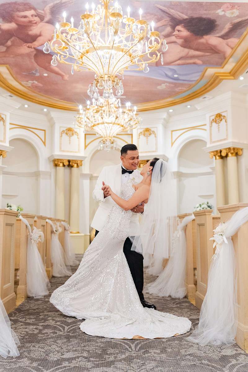 Dayanara and Francis' Romantic Elopement at La Chapelle Royale at Paris Hotel, Las Vegas Nevada