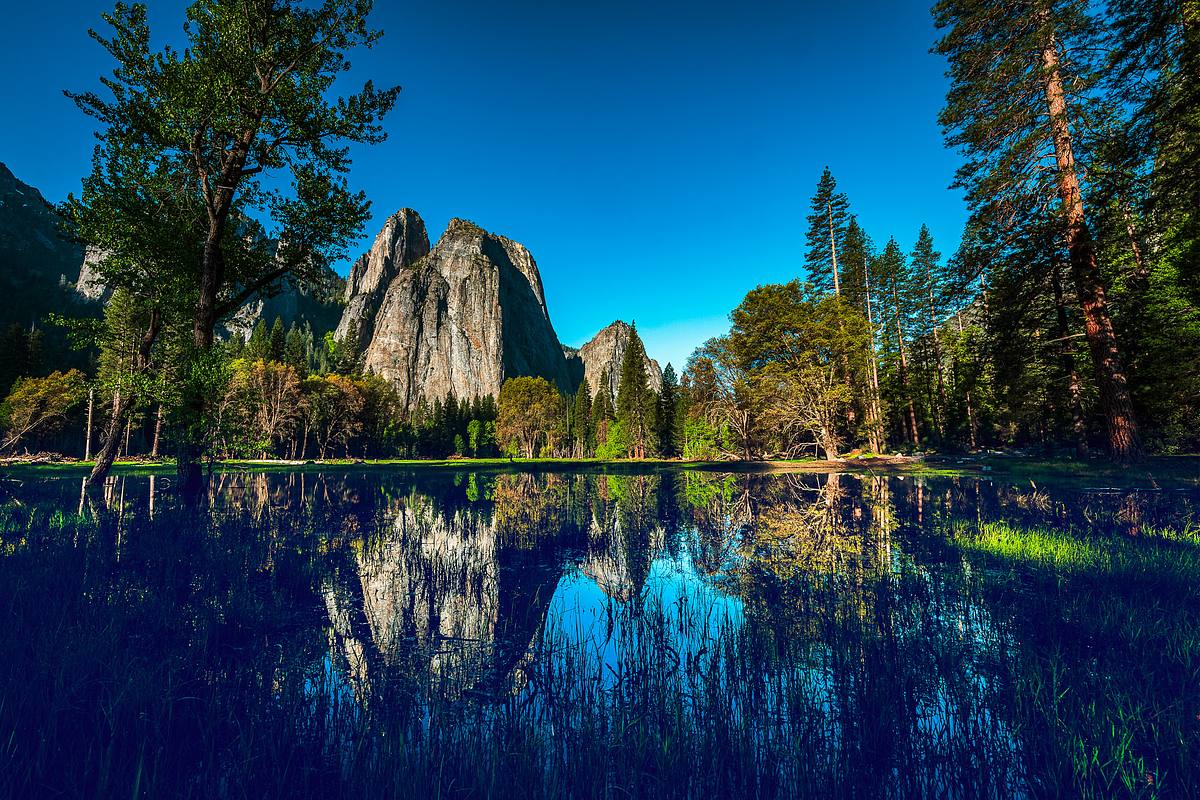 Cathedral Rocks Reflection, Yosemite Natioanl Park