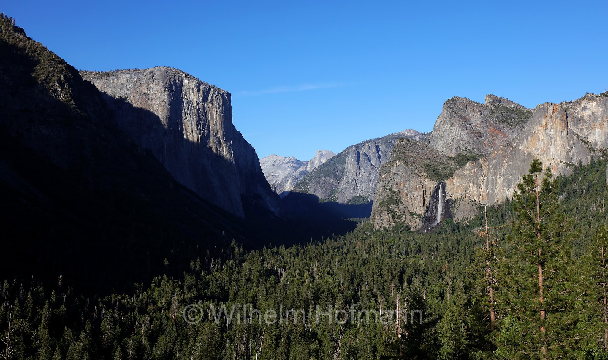 Tunnel Viewpoint, Bridalveil Falls, Yosemite Valley, Yosemite National Park, Yosemite-Nationalpark, Parco nazionale di Yosemite, Kalifornien, California, USA