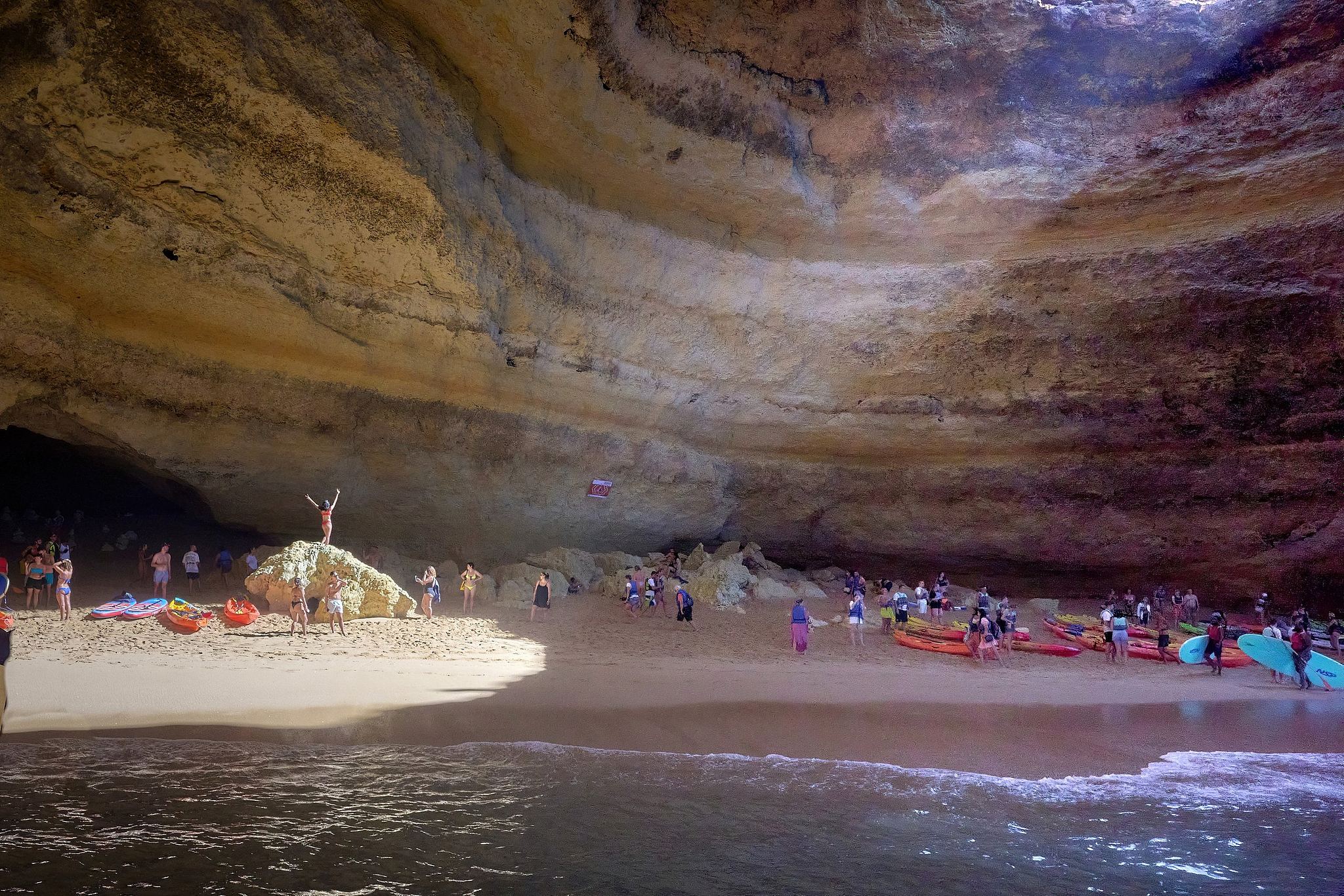 Sun Worshipers In A Cave - Algarve, Portugal