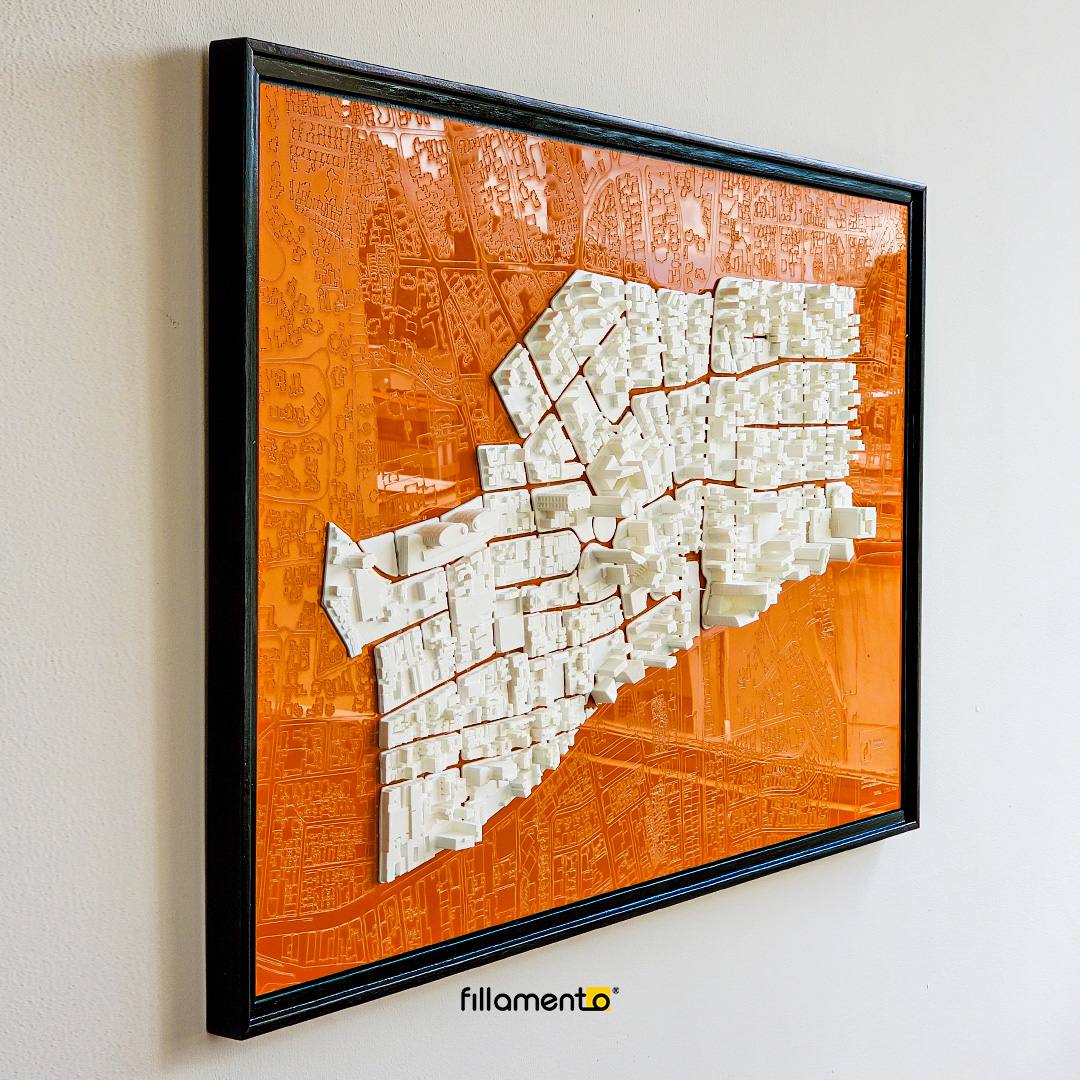 municipio chacao mapa urbano decorativo impresion 3d