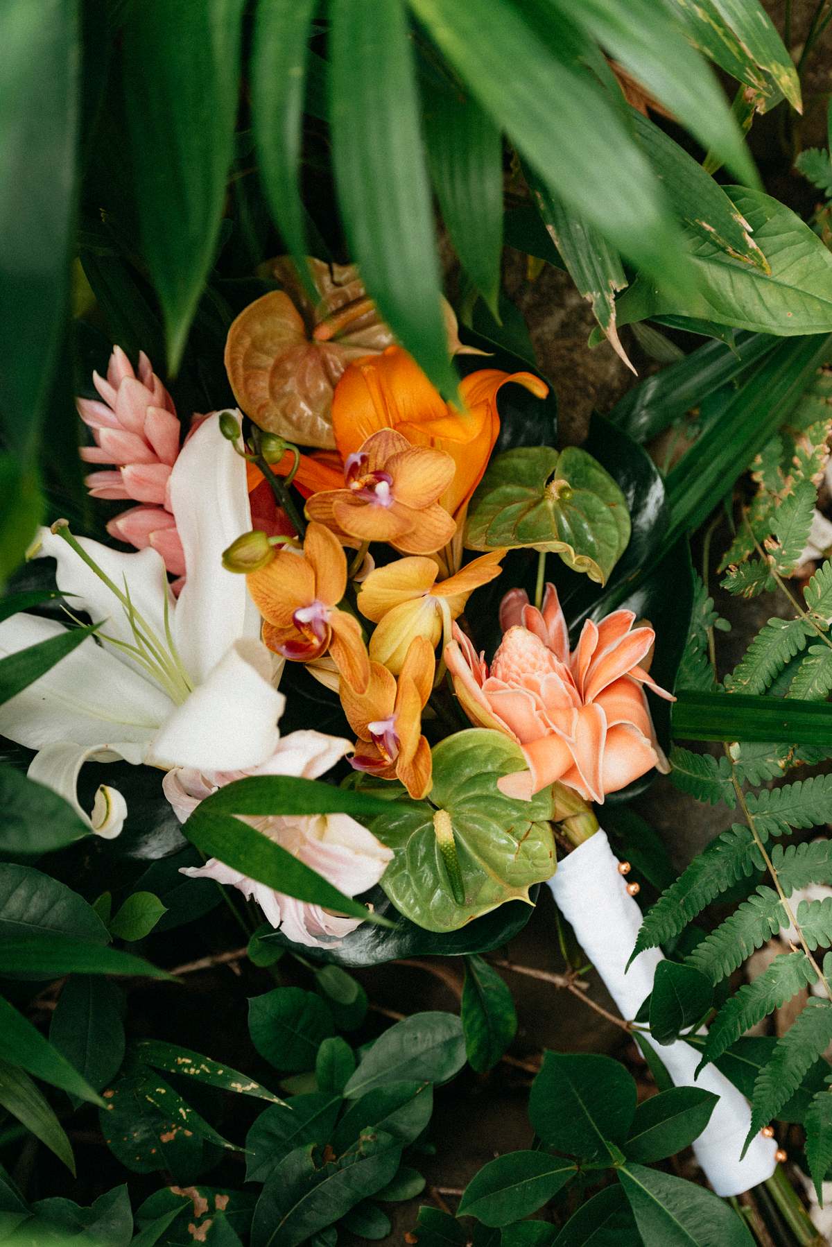 Bride's bouquet with tropical flowers for Manuel Antonio Wedding