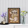 Mahadeva – Lord Shiva with Ganesha in Jamini Roy’s Folk Art Style