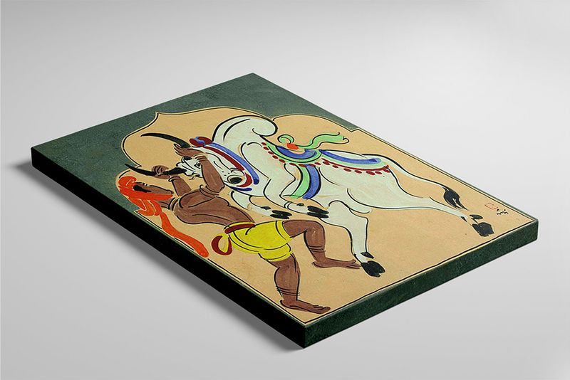 Bull Fighter by Nandlal Bose
