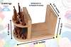 Handcrafted wooden yarn holder and crochet organizer