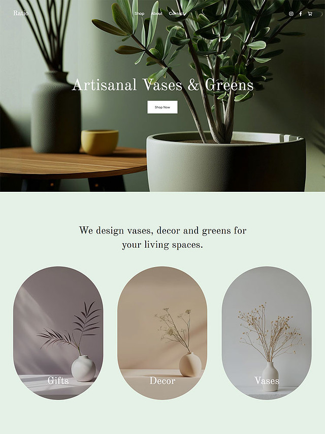 Ratio - Pixpa Small Business Website Template