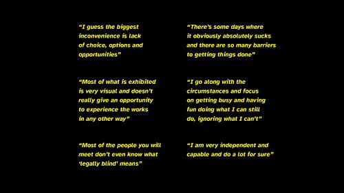 Infographic featuring six quotes from online forum thread comments.
