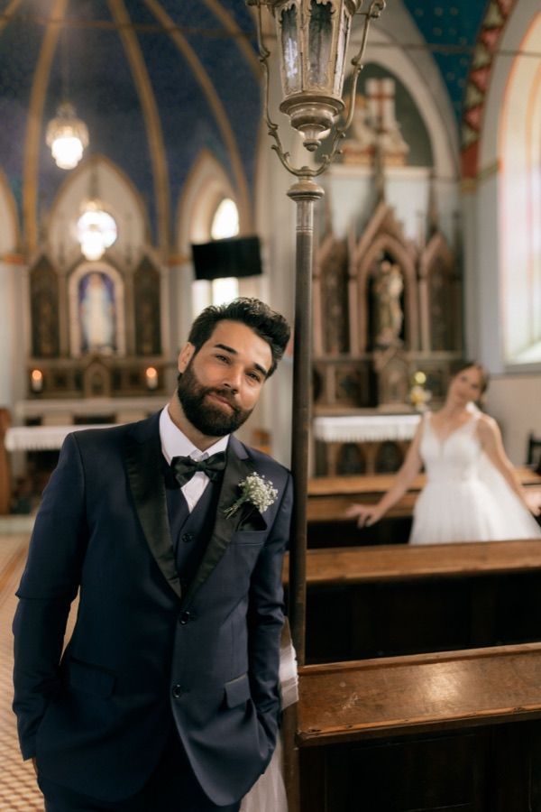 Groom portrait at the venue