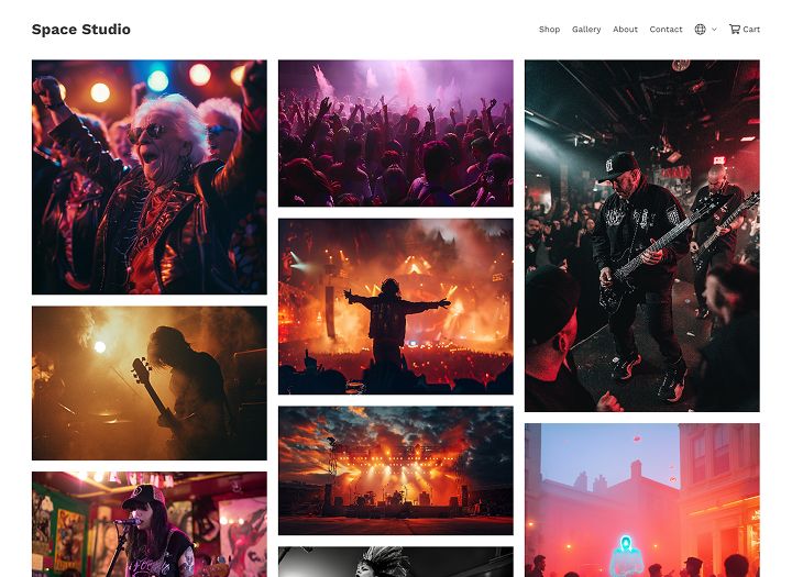 Eine Galerie für Eventfotografie, die Drucke und Downloads verkauft auf Pixpa