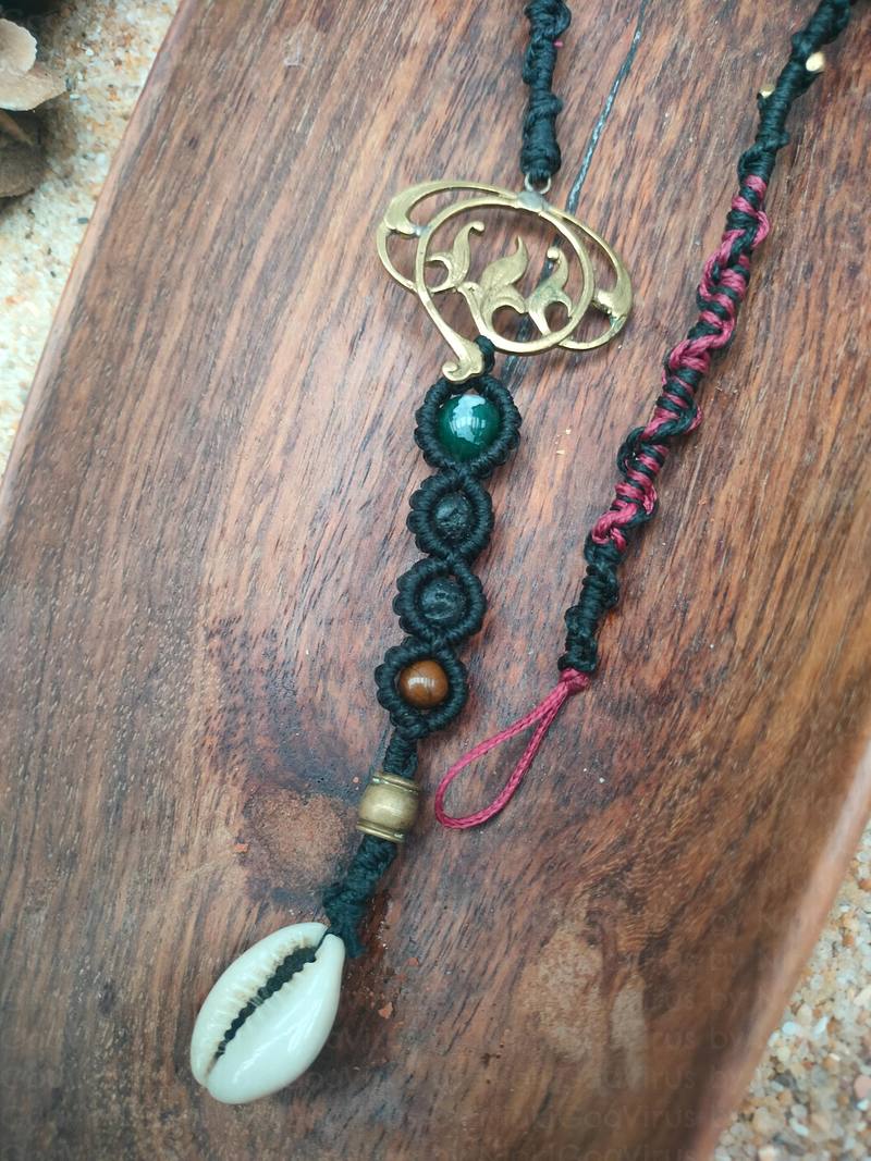 Macrame baroque removable hair jewelry