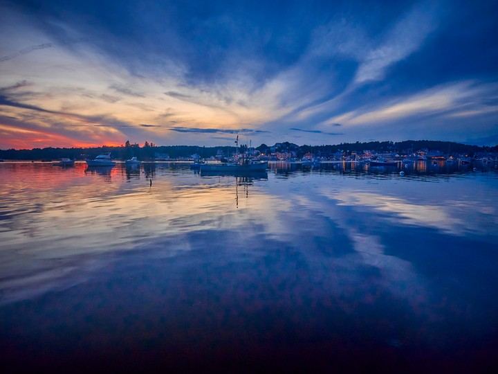 Sunset on Booth Bay Harbor - Maine