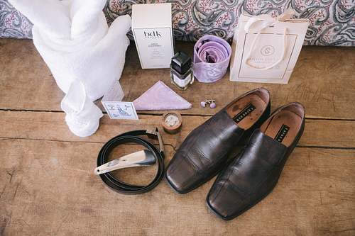 Groom Getting Ready
