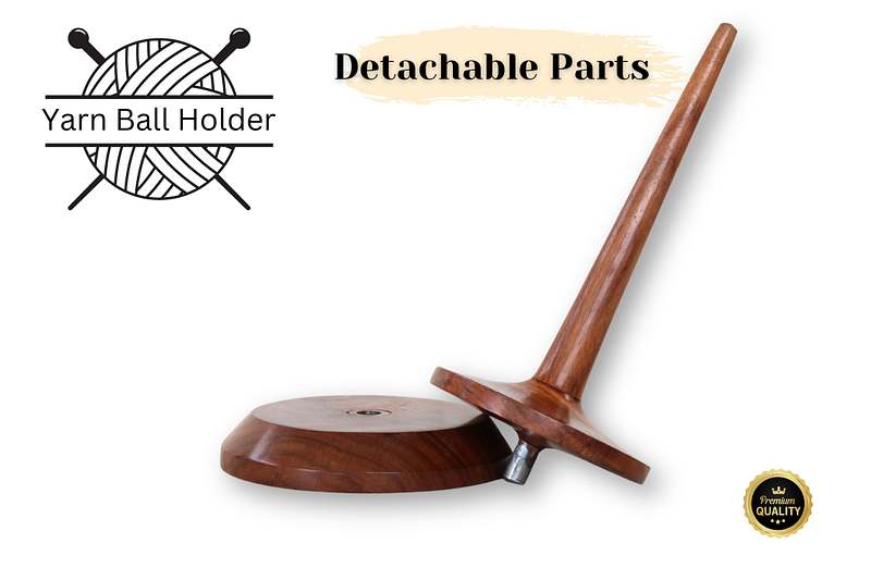 Wooden Yarn Holder | Handmade Wood Yarn Spinner for Crochet & Knitting
