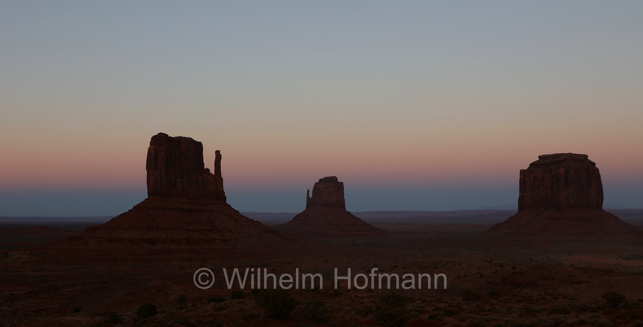 West Mitten Butte, East Mitten Butte, Merrick Butte, Monument Valley, Arizona, USA
