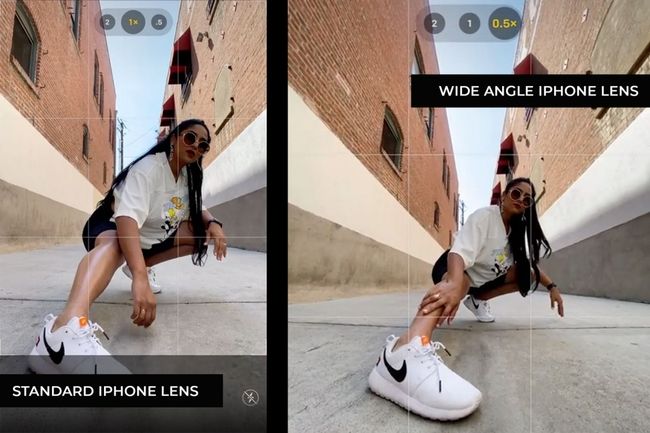 Usa l'obiettivo grandangolare per la fotografia con iPhone
