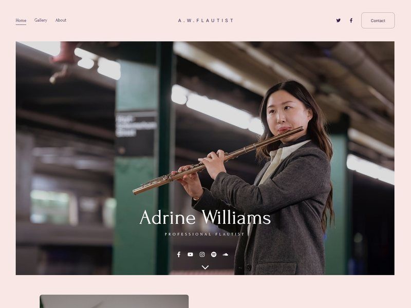 Music portfolio website
