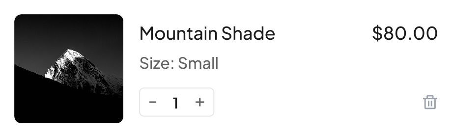 Ein Druck wurde dem Warenkorb hinzugefügt – Mountain Shade, 80.00 $, Größe S