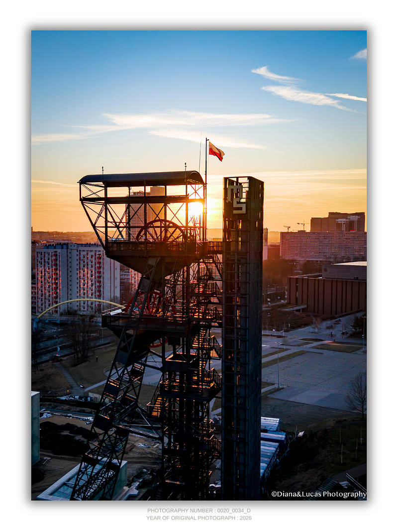 COLLECTION - FROM ABOVE VERTICAL - "Industry at Sunset" - LIMITED EDITION 10 of 10