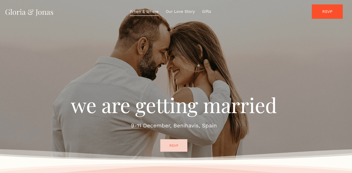 Imagen de pixpa Impresionante plantilla de sitio web para bodas Cross
