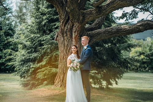 Ottawa wedding — bride and groom portrait in a natural outdoor setting`