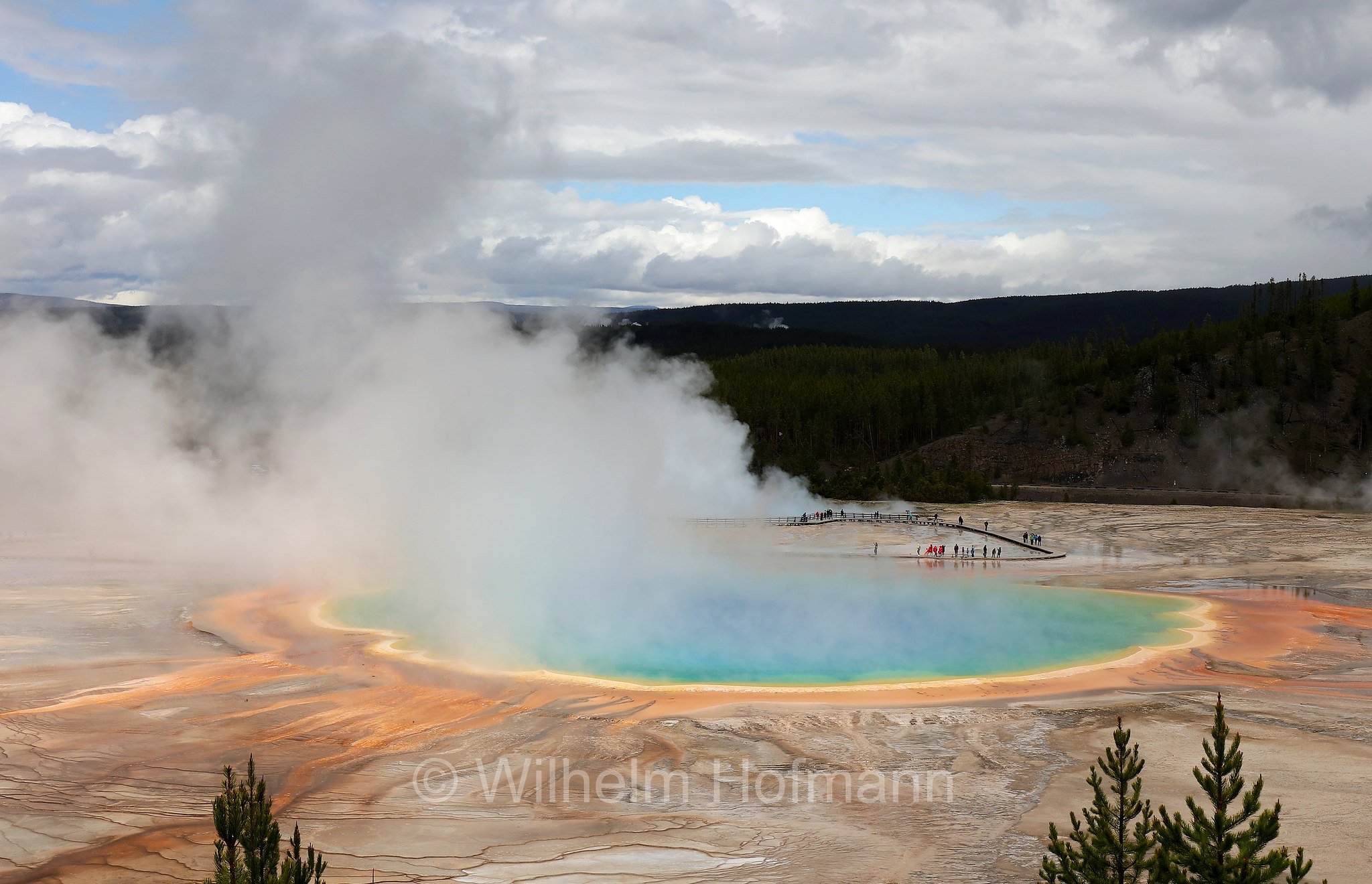 Grand Prismatic Spring Overlook, Midway Geyser Basin, Yellowstone National Park, Yellowstone-Nationalpark﻿, parco nazionale di Yellowstone, Wyoming, USA
