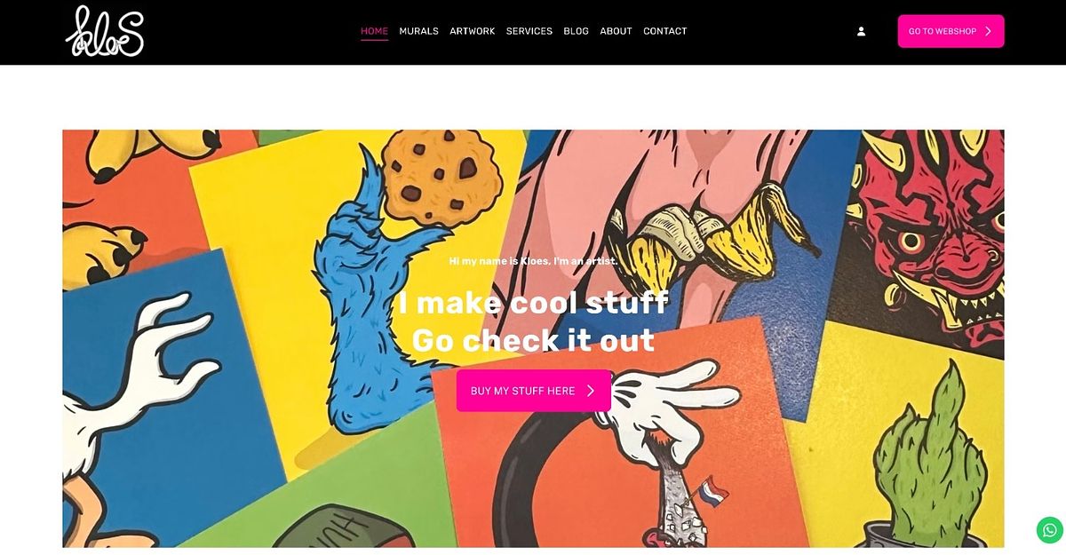 Kloes street art and mural painting portfolio