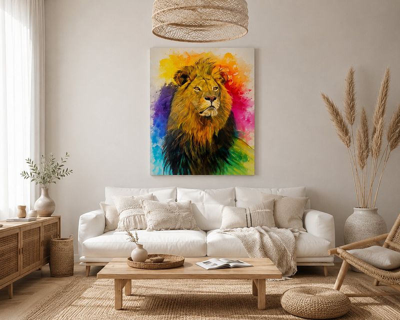Leo colour fusion - This painting is exhibit in France
