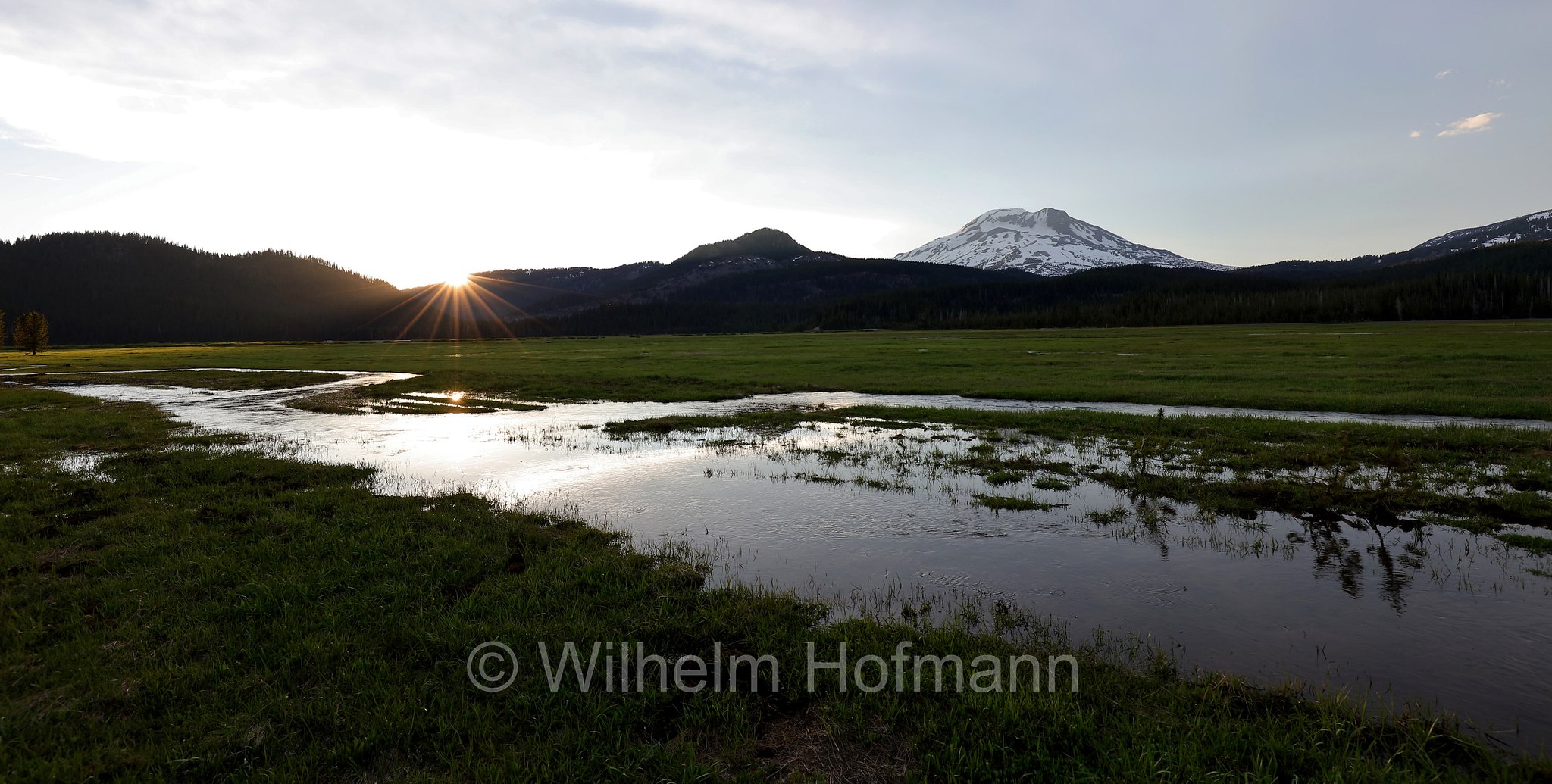 South Sister, Soda Creek, Sparks Lake Meadow, Oregon, USA