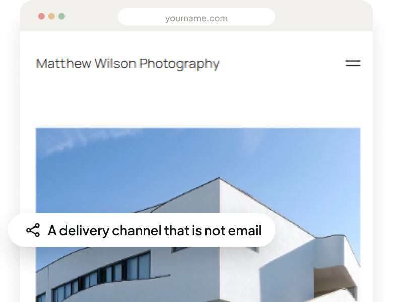 Architecture portfolio website built on Pixpa, shown on mobile