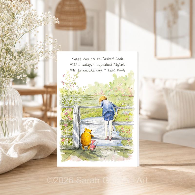 My Favourite Day | Winnie the Pooh, Christopher Robin & Piglet | Art Card