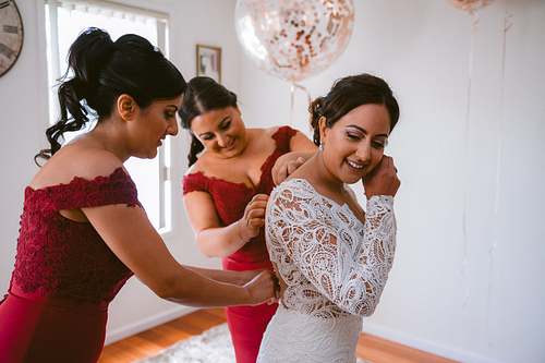 Bride Getting Ready