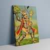 Divine Strength: Lord Hanuman Carrying the Mountain-Raja Ravi Verma