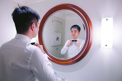 Groom Getting Ready