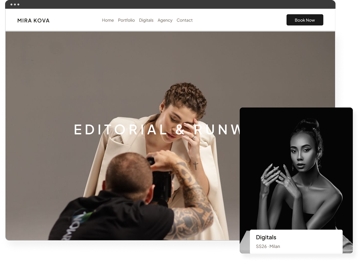 Modeling portfolio layouts and examples