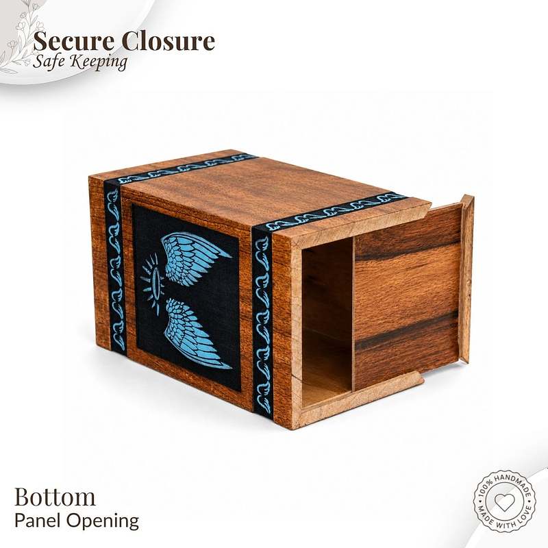 Wings Of Life Wood Urn Box