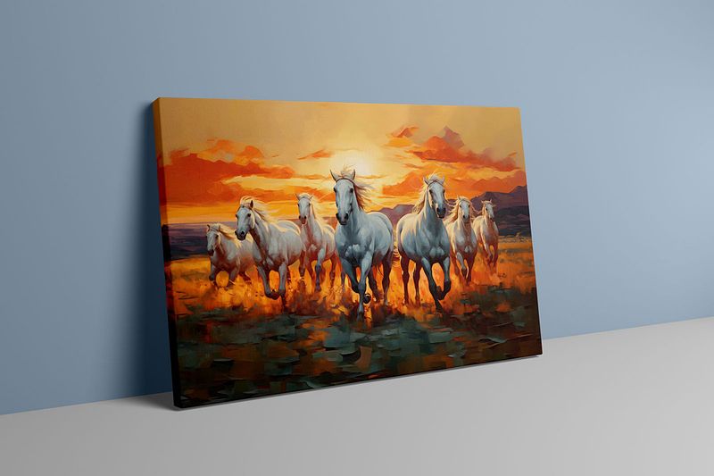 The Seven White Horses – A Vastu Shastra Blessing in Motion
