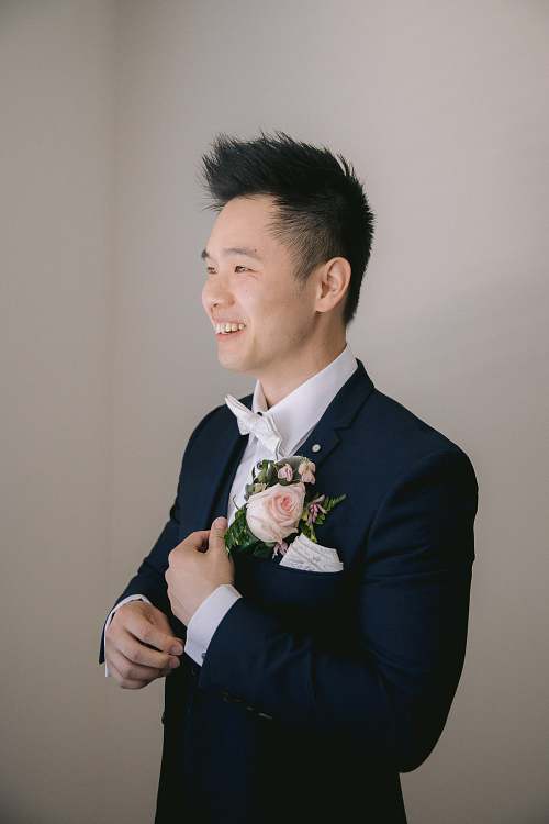 Groom Getting Ready