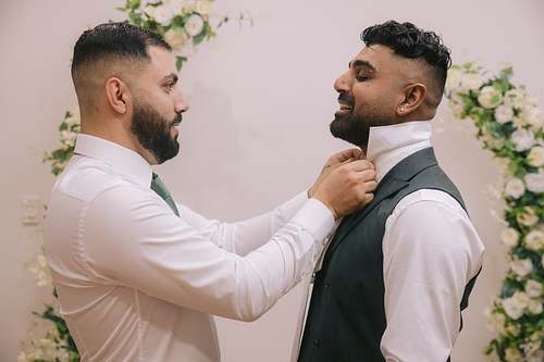 Groom Getting Ready