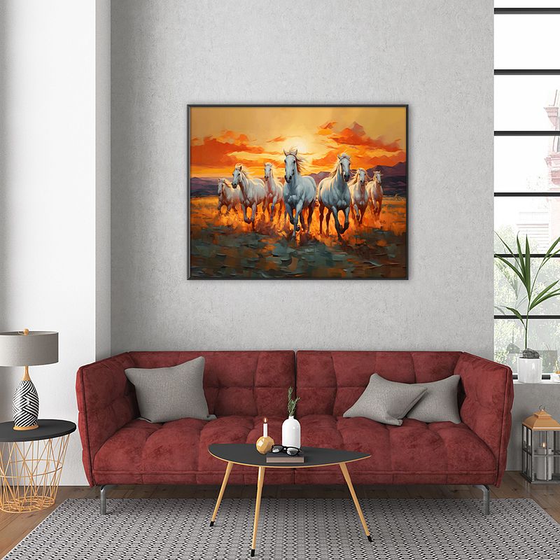 The Seven White Horses – A Vastu Shastra Blessing in Motion