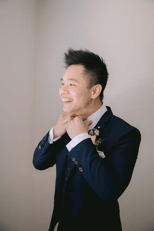 Groom Getting Ready