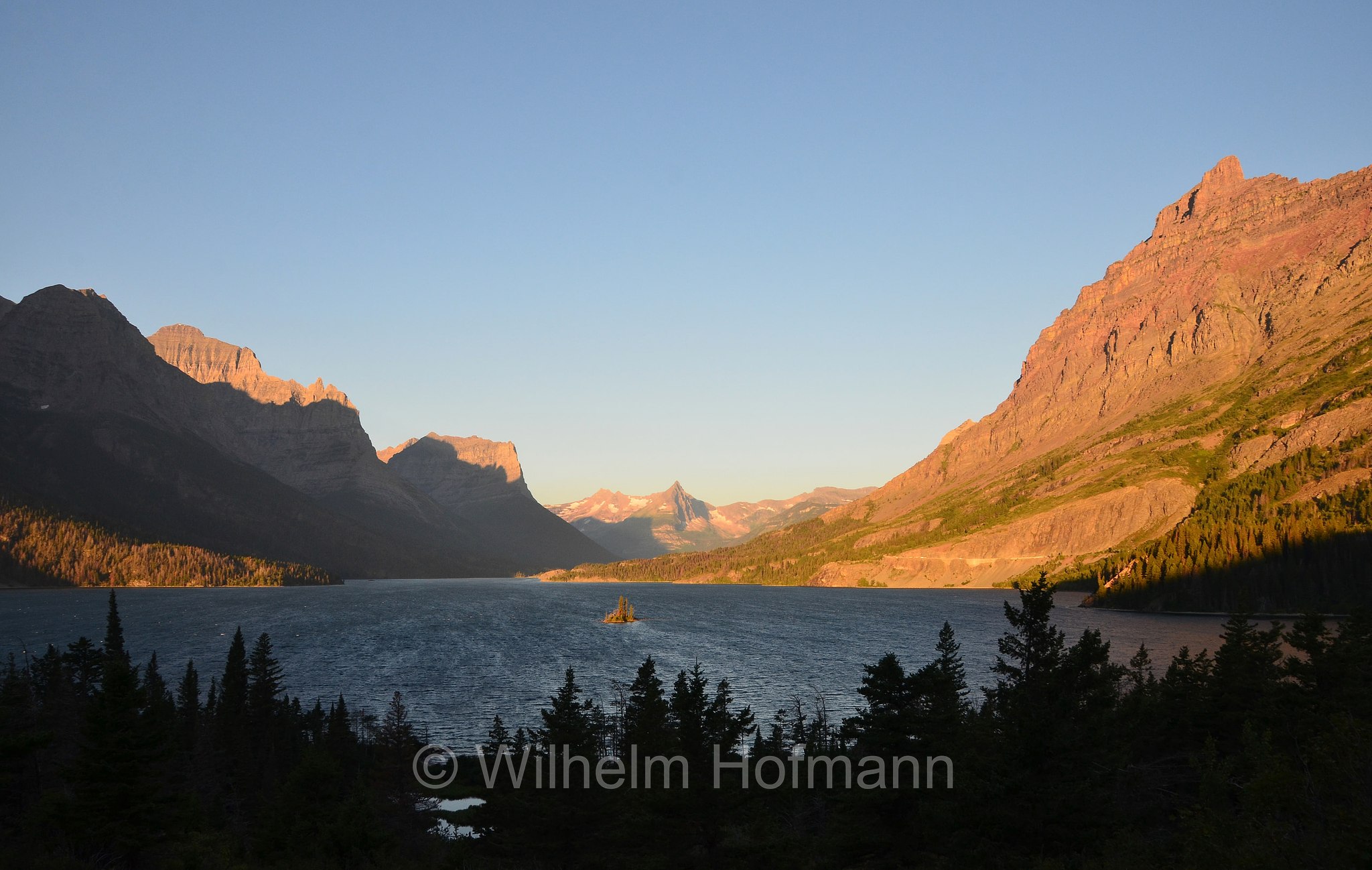 Saint Mary Lake, Wild Goose Island, Glacier National Park, Glacier-Nationalpark, parco nazionale dei ghiacciai, Montana, USA