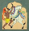 Bull Fighter by Nandlal Bose