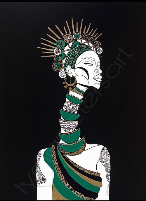 Totem of Self by Lydia Peters, featuring a  serene figure of profound internal reflection