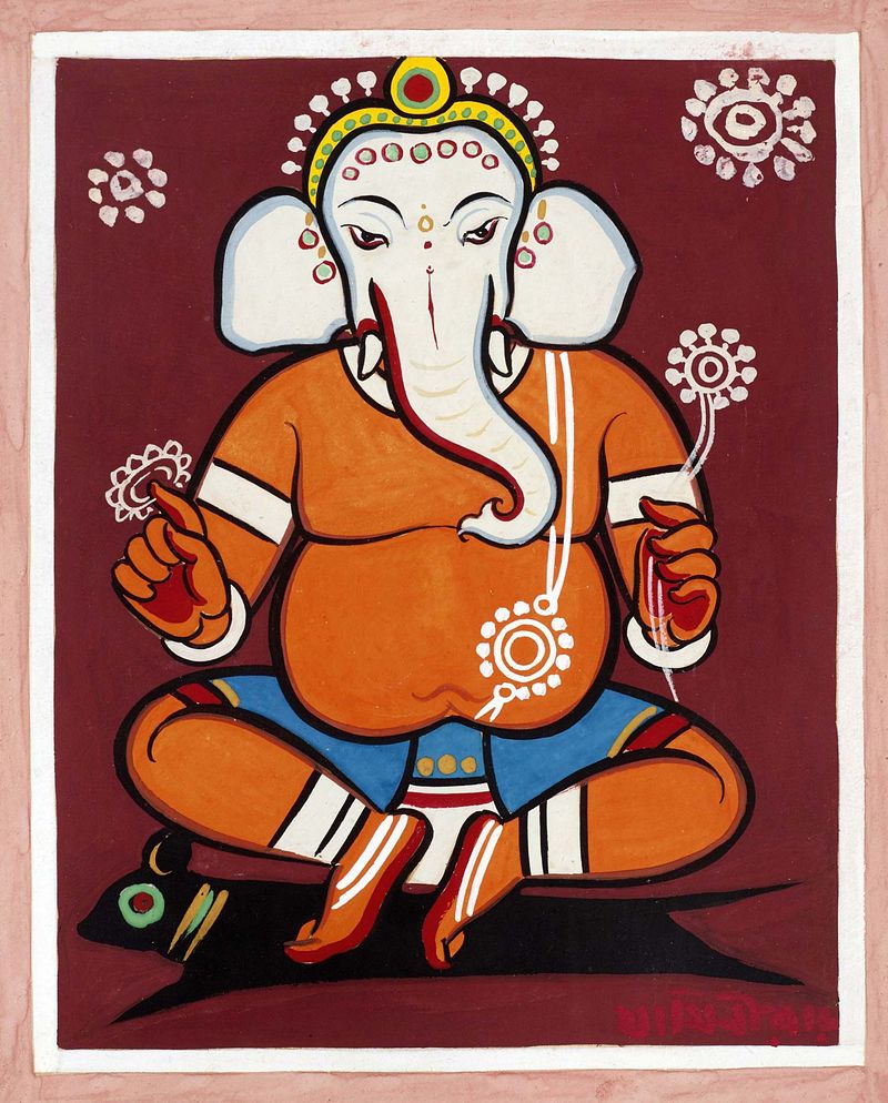 Lord Ganesha by Jamini Roy