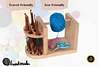 Handcrafted wooden yarn holder and crochet organizer