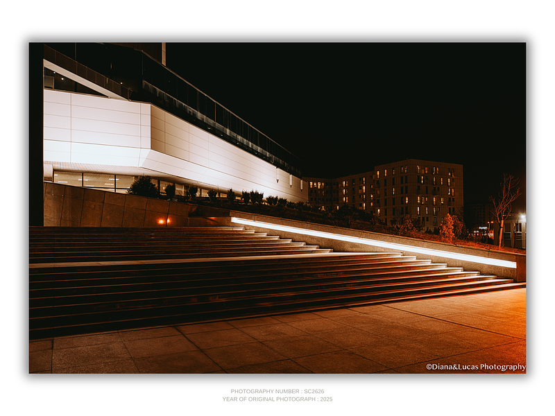COLLECTION - URBAN GEOMETRY HORIZONTAL - "White Edge on Grand Steps" - LIMITED EDITION 10 of 10