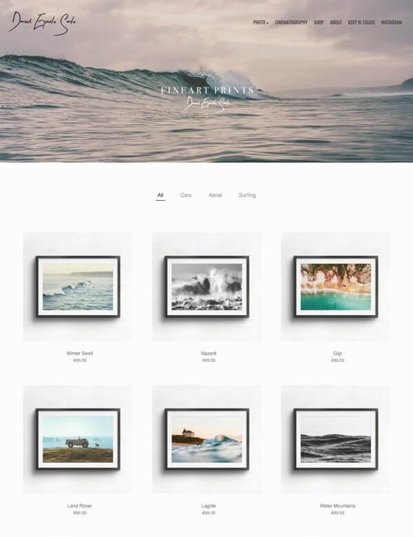 Daniel Esp&iacute;rito Portfolio Website Examples