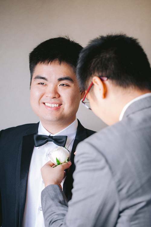 Groom Getting Ready