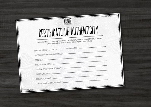 Certificate of Authenticity